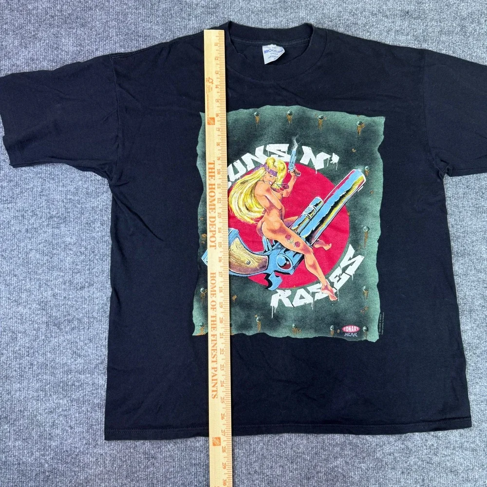 Vintage 1992 Guns N Roses 91-92 Tour T Shirt Licensed Conart Graphic Tee XL